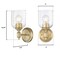 Westinghouse Fixture Wall 60W Basset Champagne Brass Clear Seeded Glass 6129600 - alternate 3